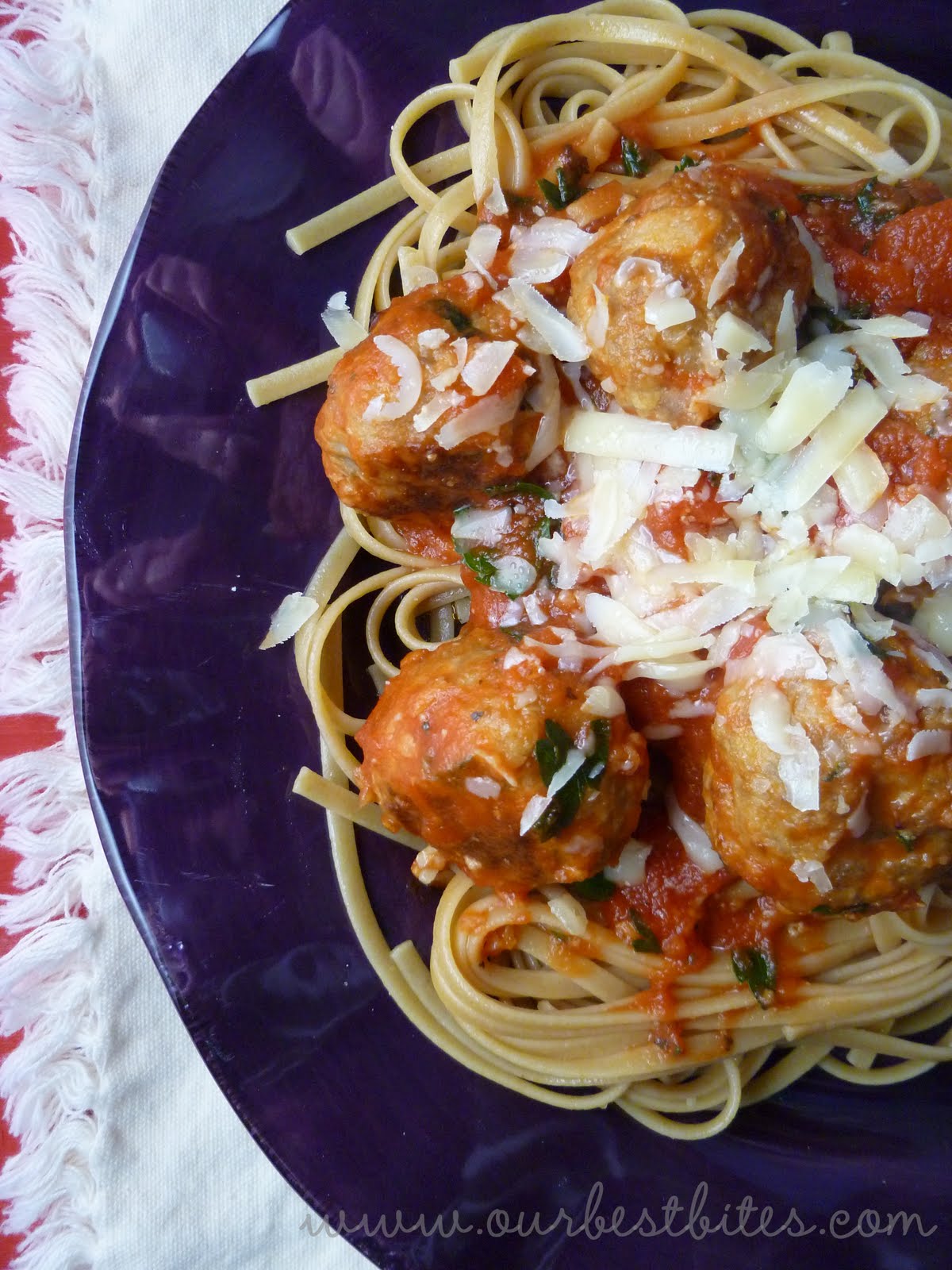 Linguine with Italian Turkey Meatballs Our Best Bites