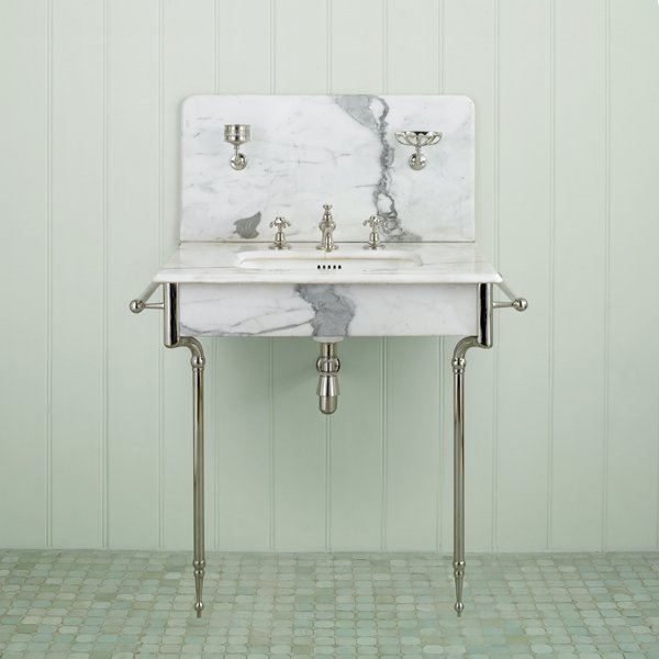 sink with chrome legs ideas for a new bathroom Pinterest