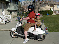 Dylan and Kayley on a Scooter Ride