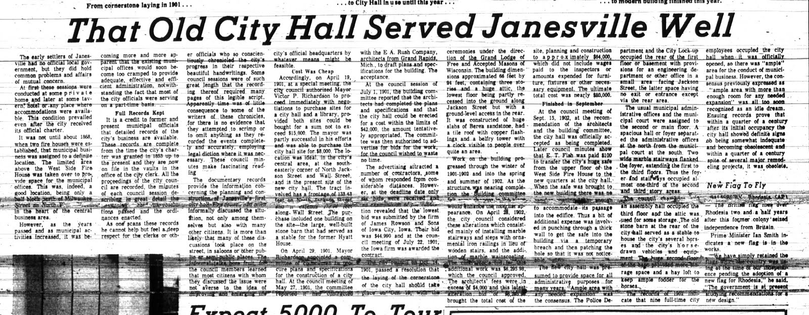 Janesville History Hedberg Public Library Janesville's City Hall Buildings 1902 & 1968