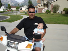 Gary and Cohlyer (Coconut) in the summer of "07" for his first motorcycle ride