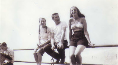 Del, Lou & Jean - Old Orchard Beach, Maine - 1947