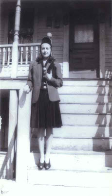 Aunt Yvonne on Vose St. Steps - 1942