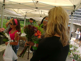 Friends and Flowers at the Century City Farmers' Market