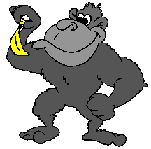 Gorilla Eating Cartoon