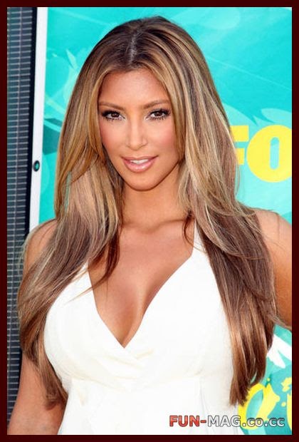 Hollywood Mag Kim Kardashian With Blonde Hair Color Professional