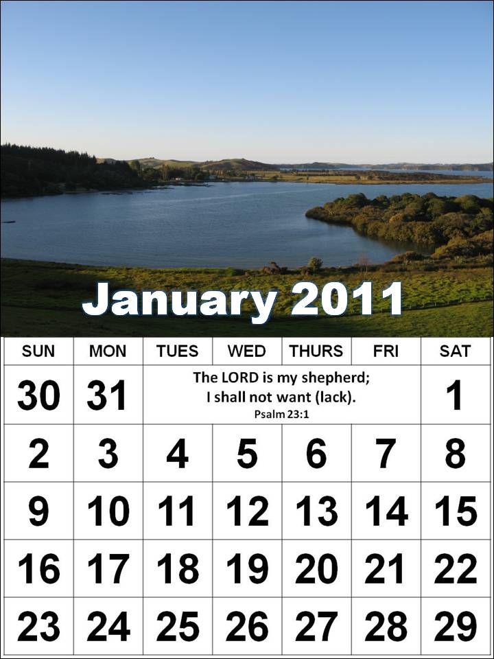 Monthly Calendar 2011
