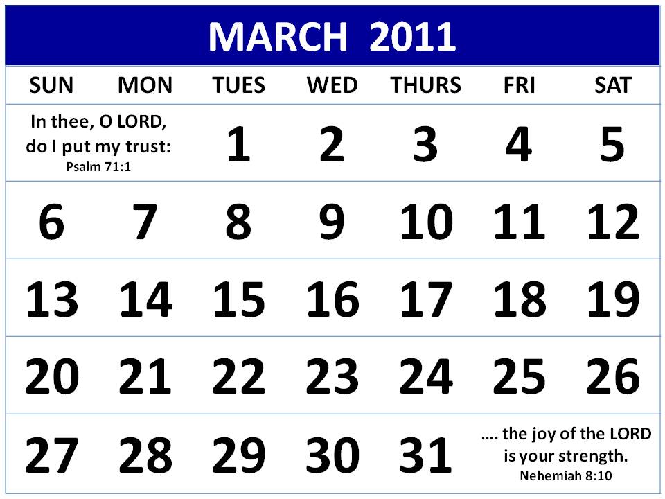 march calendar 2011 printable kids. March 2011 Printable Calendar.