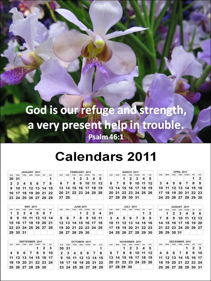 yearly calendar template. Free Christian 2011 Calendar