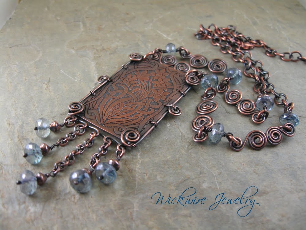 Wickwire Jewelry Week 1 2011Etched Copper Necklace