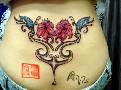 Sexy Girls Flower Tattoo Design