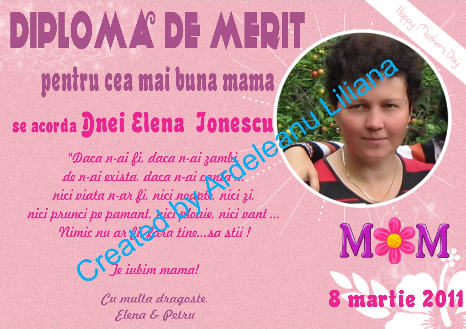 Diploma Pentru Mama