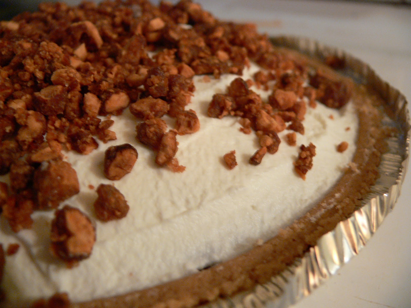 Kelly And Bryan Cook Chocolate Hazelnut Pudding Pie with Candied Cashews