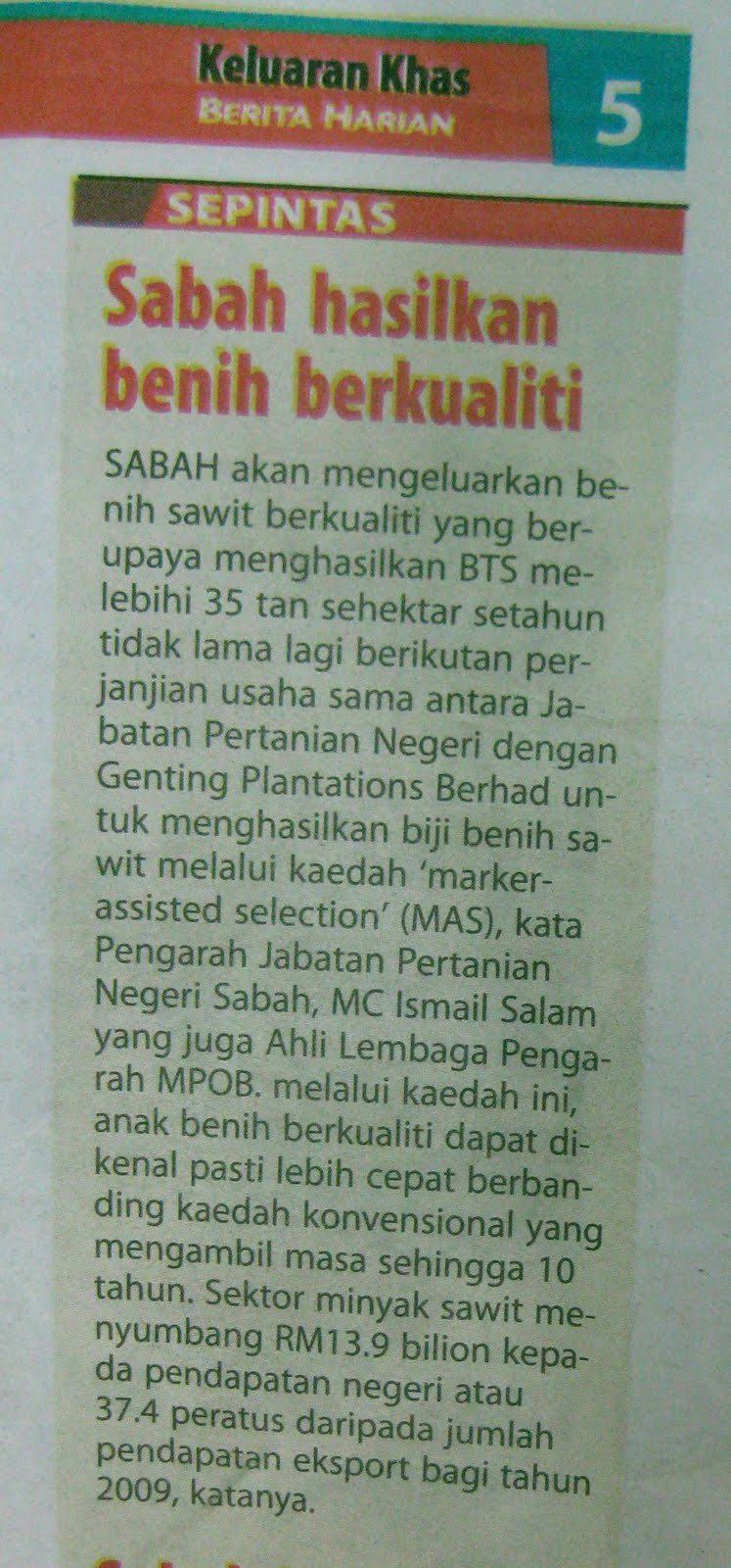 jabatan pertanian sabah