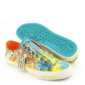 Lowrise Canvas Tennis Shoes in Navy from Ed Hardy