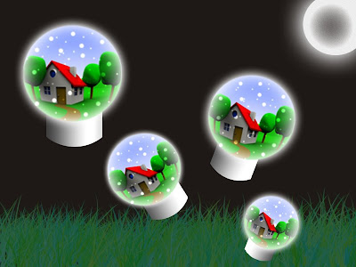 after photoshop - snow globes
