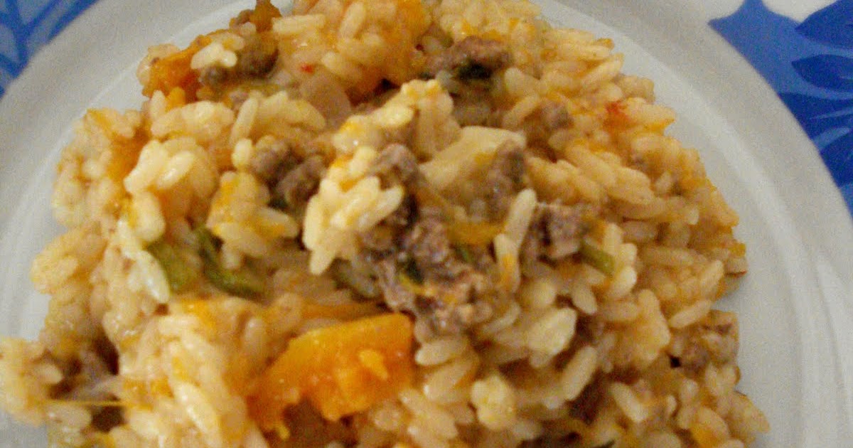 Cuor di Panna Risotto alla zucca rossa e macinato..