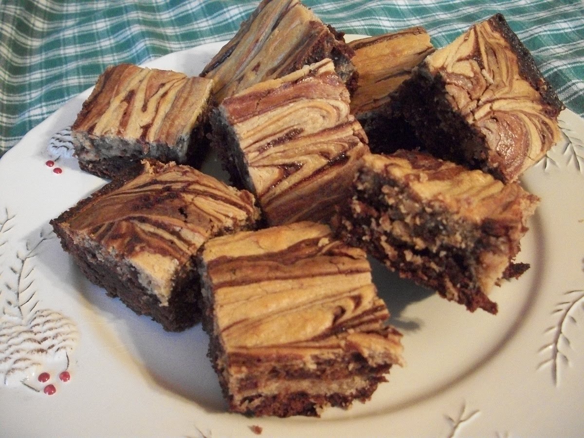 Cook with Sara Marbled Peanut Butter Brownies
