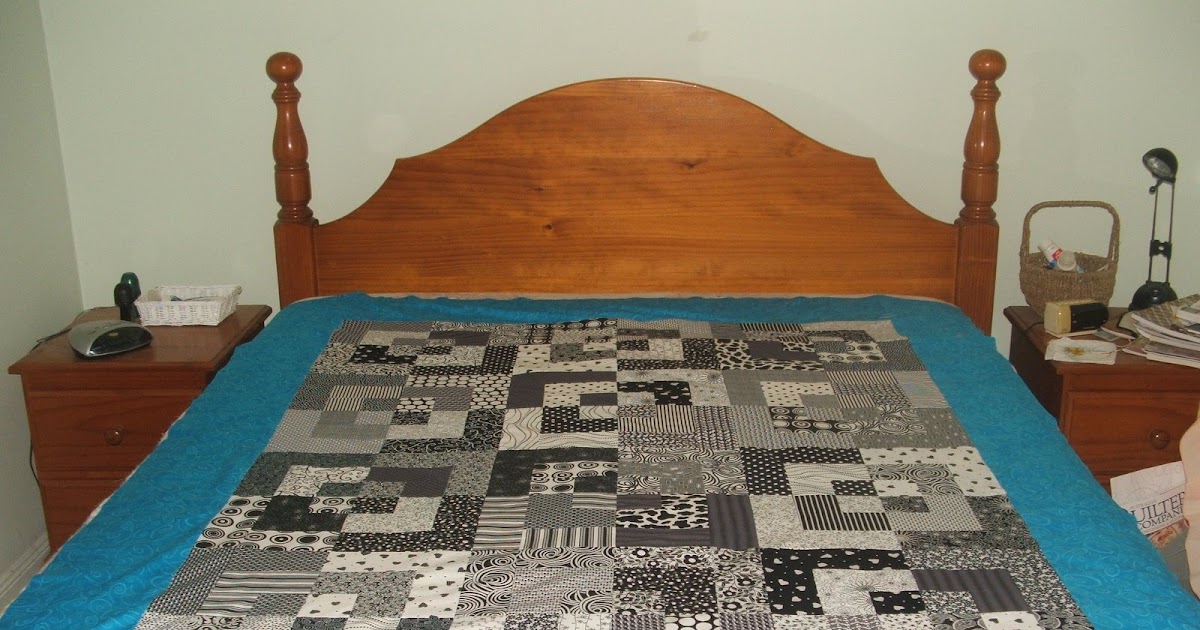 The Black and White Quilt Challenge Project Bento Box Top Completed