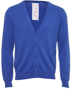 blue cardigan men