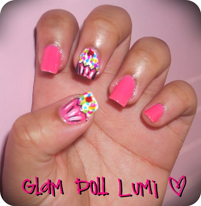 cupcake nail designs-27 cupcake nail designs