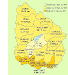 Distribución de población en Uruguay por Departamentos