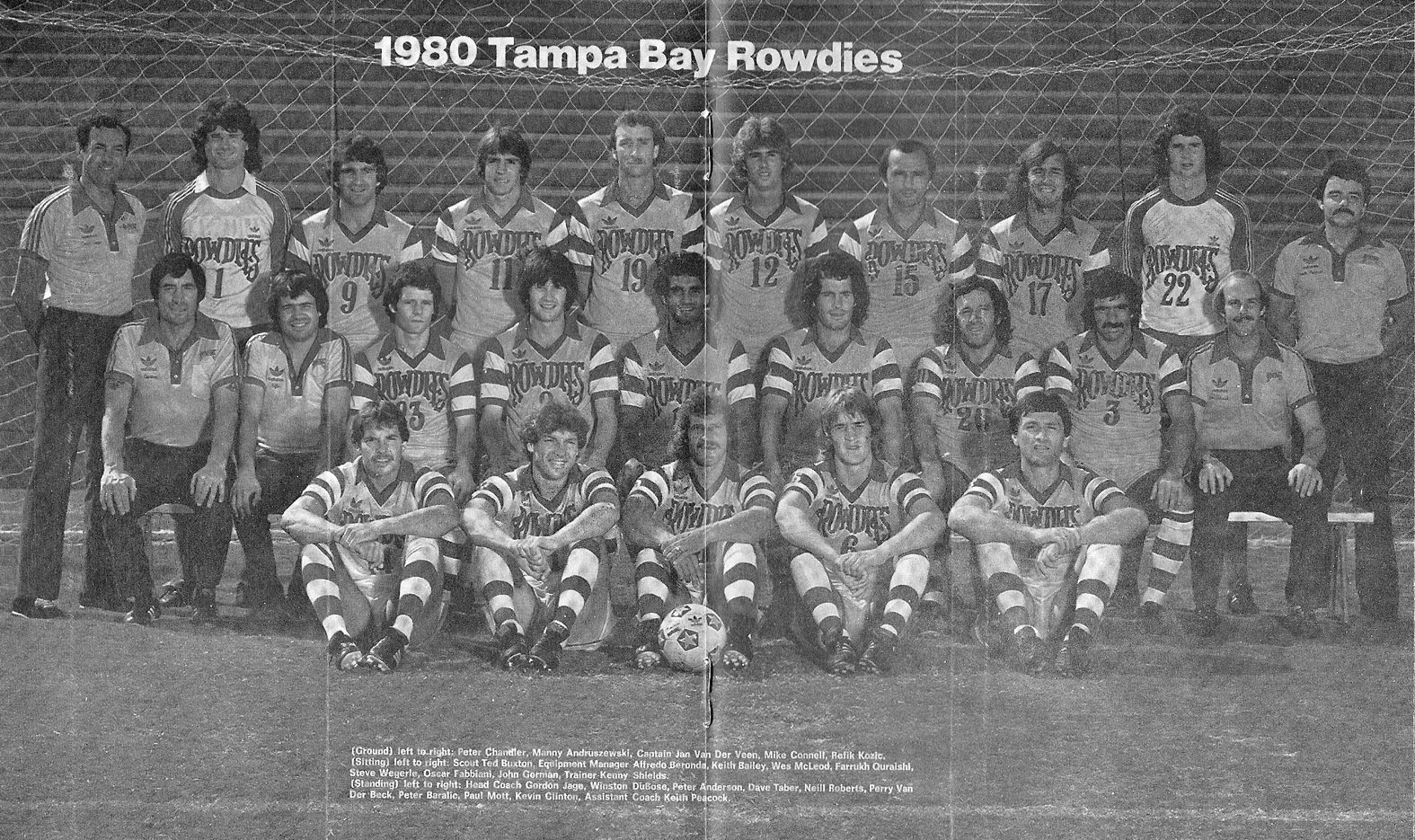 THE VINTAGE FOOTBALL CLUB LINFIELDTAMPA BAY ROWDIES 1980.