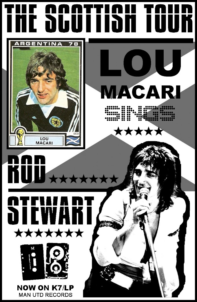 Lou Macari plays ROD STEWART.
