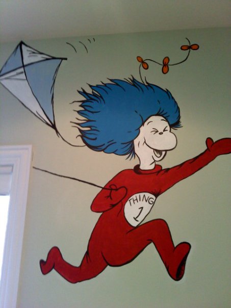Go Girl Design - Murals & Custom Artwork: Dr Seuss Bedroom