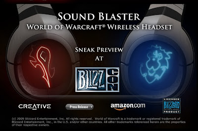 New Sound Blaster World Of Warcraft Wireless Headset @ BlizzCon 2009