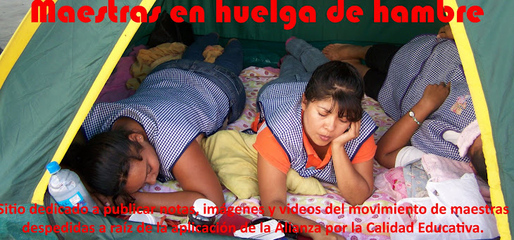 Maestras en huelga de hambre