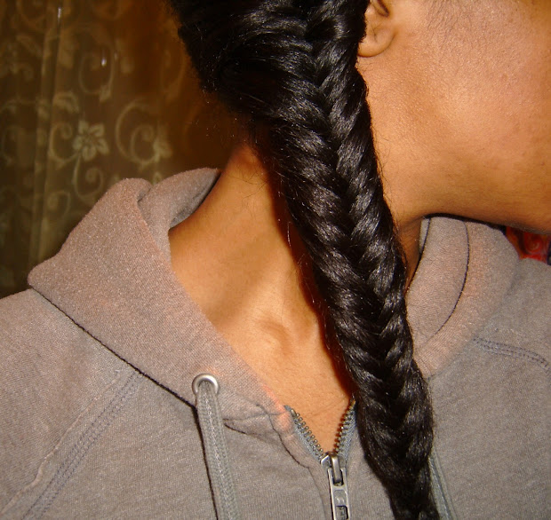 fishtail braid straight natural