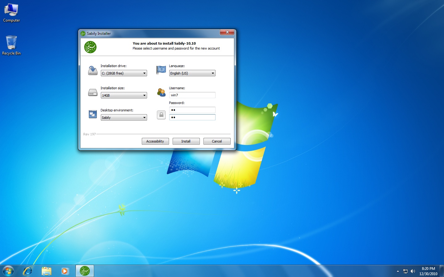 Then follow as Wubi installer.