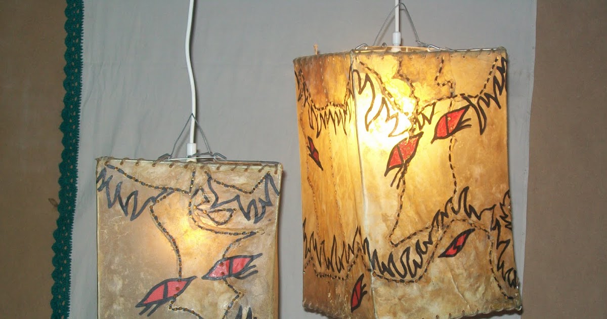 artesanias en cuero de conejo Pantallas decoradas