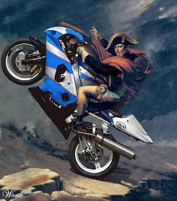 Napoleon Motocrossing the Alps