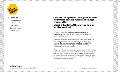 ver web La Reina Obrera