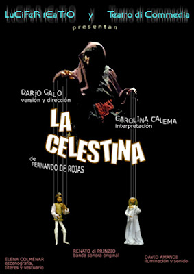 cartel para la obra de teatro La Celestina dirigida por Darío Galo (diseño de pepeworks)