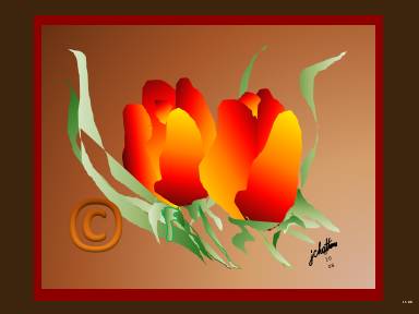 "Tulips" with bronze by J. Chatham
