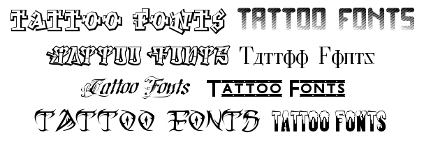 Tattoo Fonts - Over 2000 Tattoo writing font styles.