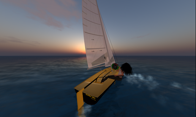 Sailing the Flying Fizz in SL