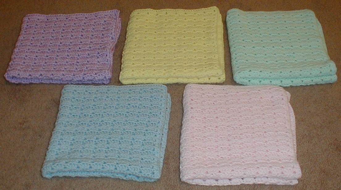 Karens Crocheted Garden Of Colors: 5 Preemie Baby Blankets
