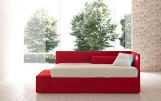 Modern Sleeper Sofas Design Decorate with red color