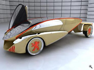 Design Concept Car futuristic Peugeot Verde 