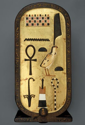 king tut egyptian cartouche tutankhamun egypt chest ancient tomb wood artifacts hieroglyphics name shape gilded treasures hieroglyphs history golden tutankhamen