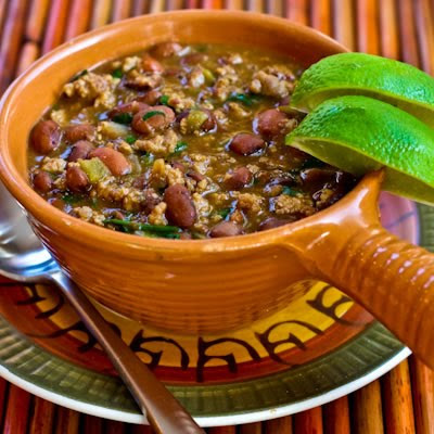 Ground Turkey and Bean Stew with Cumin, Green Chiles, and Cilantro