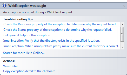 C# using webclient