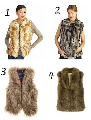 guess fur vest