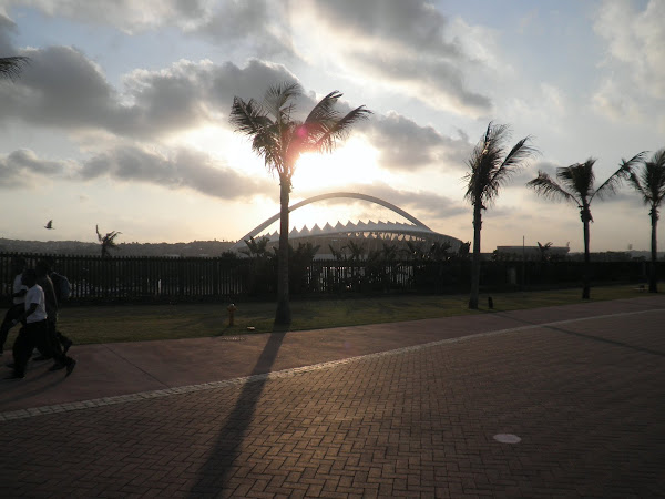 Stadium at sunset