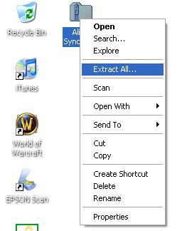 Extracting Alien Syndrome zip file