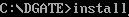 DOS install command